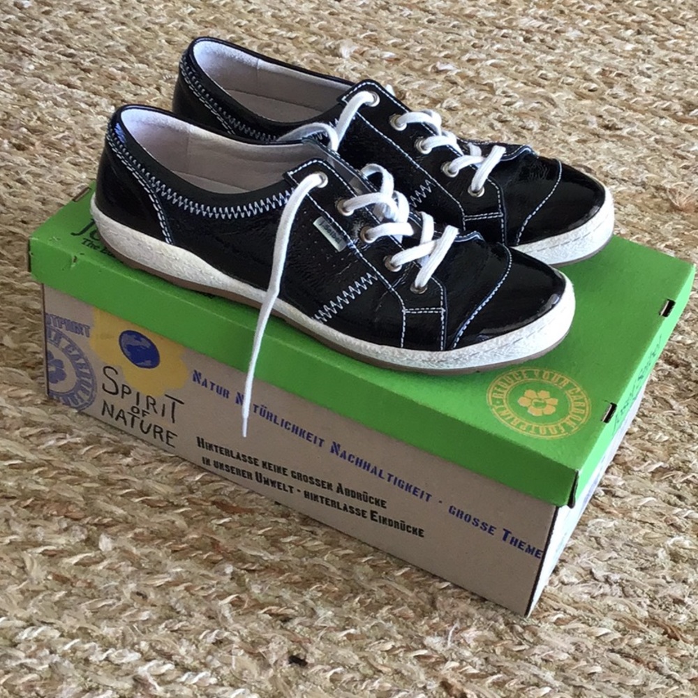 Josef Seibel patent leather sneakers